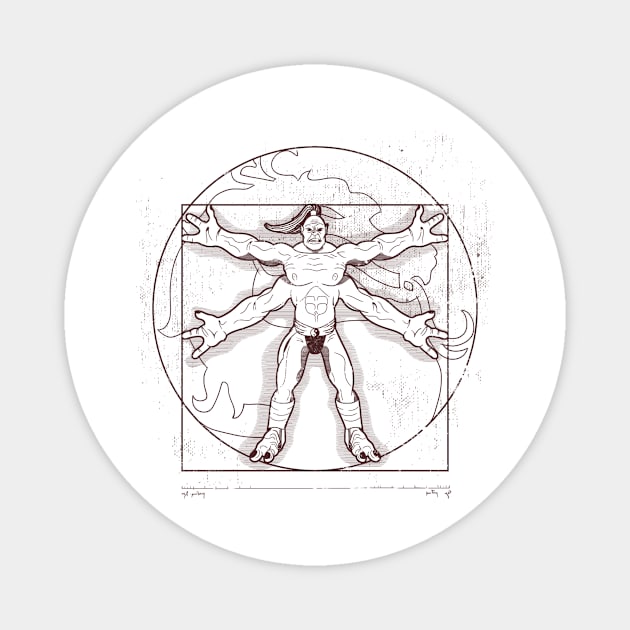 Vitruvian Kombat Magnet by se7te